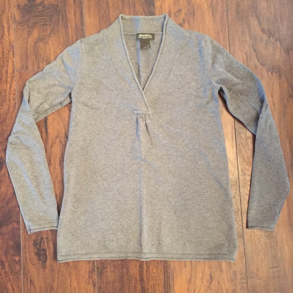 . Eddie Bauer sweater with cinched accent